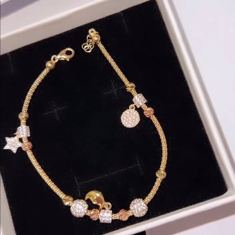 Pandora inspired bracelet 14k gold